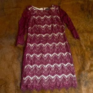 Maroon Lace Jessica Howard Dress